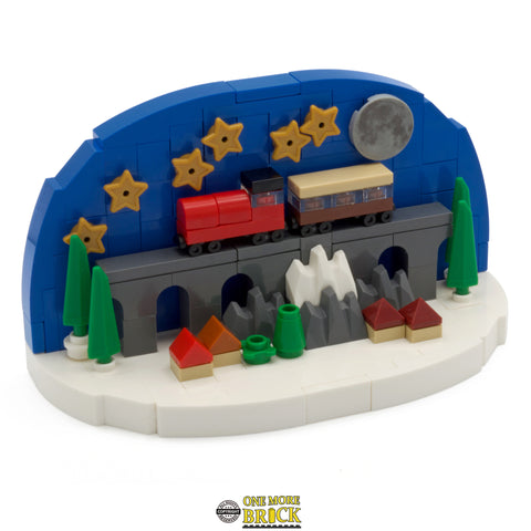 Winter Train Diorama | Christmas Snowglobe Scene