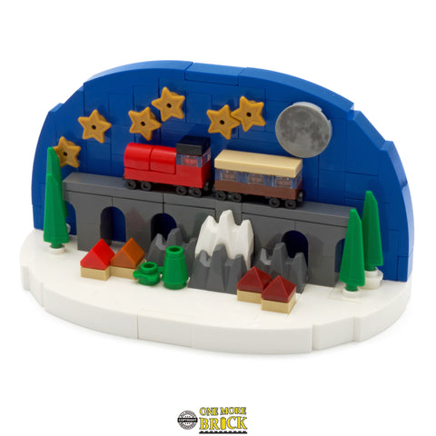 Winter Train Diorama | Christmas Snowglobe Scene