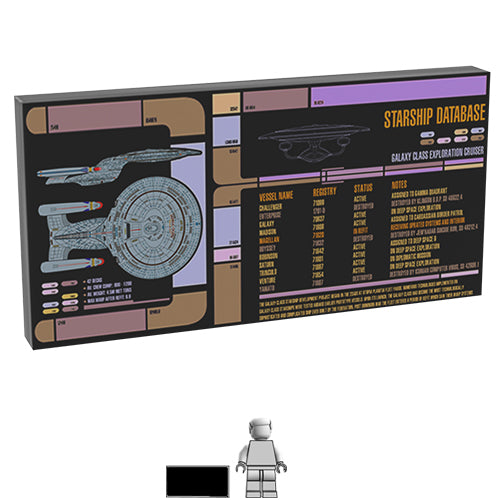 <small><sup>MH-171</small></sup><br>LCARS Starship Database<br>2x4 Tile