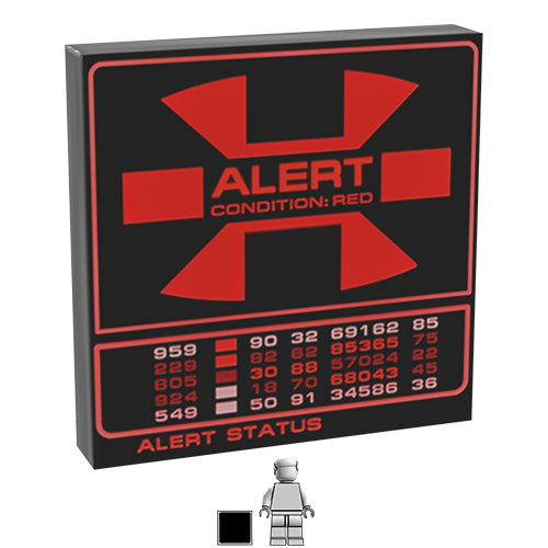 <small><sup>MH-172</small></sup><br>LCARS Red Alert<br>2x2 Tile