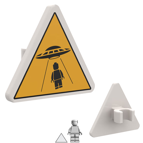 <small><sup>HF-177</small></sup><br>Road Sign - UFO Zone<br>2x2 Triangle plate with clip