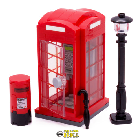 Telephone Box with Street Lamp & Post Box