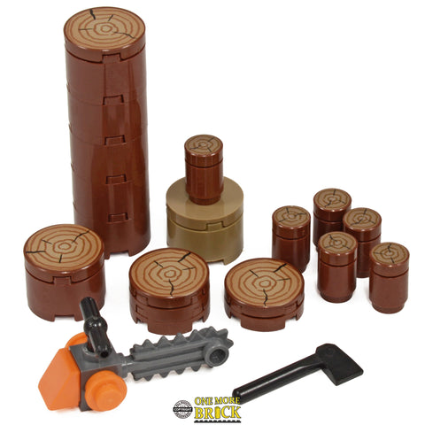 SawHorse Wood cutter, Logs & Chainsaw