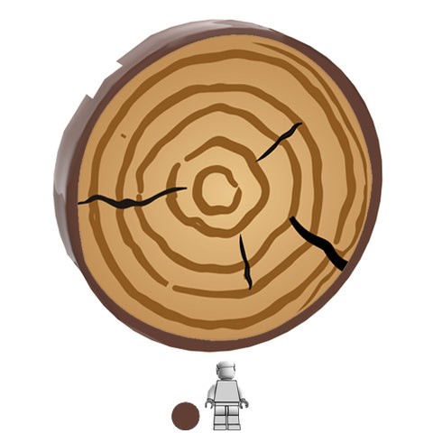<small><sup>JA-074</small></sup><br>Tree Log Stump<br>2x2 Round Tile