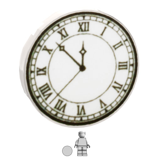 Lego Tile Lego Clock Face Modern Clock Printed On Lego® Brick 2X2