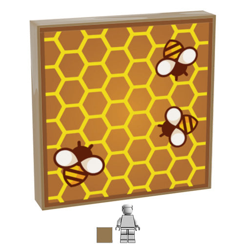 <small><sup>JD-124</small></sup><br>Honeycomb Bee Hive Nest<br>2x2 Tile