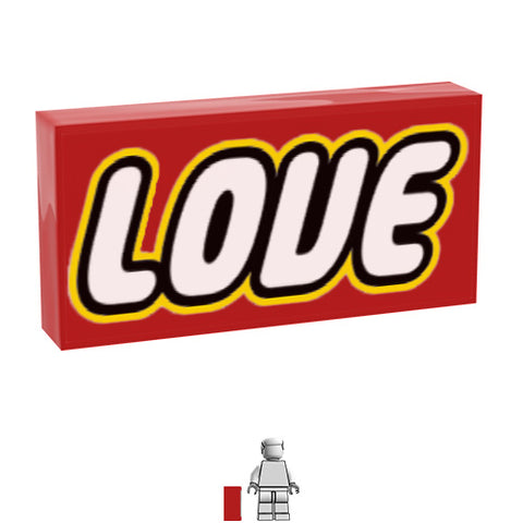 <small><sup>GA-125</small></sup><br>Lego LOVE Tile<br>1x2 Tile