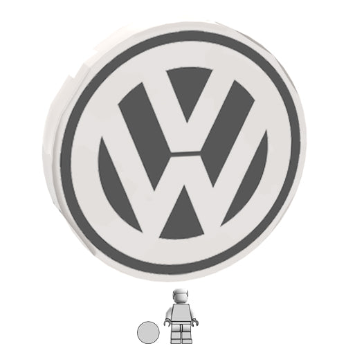 <small><sup>HB-132</small></sup><br>VW Logo<br>2x2 Round Tile