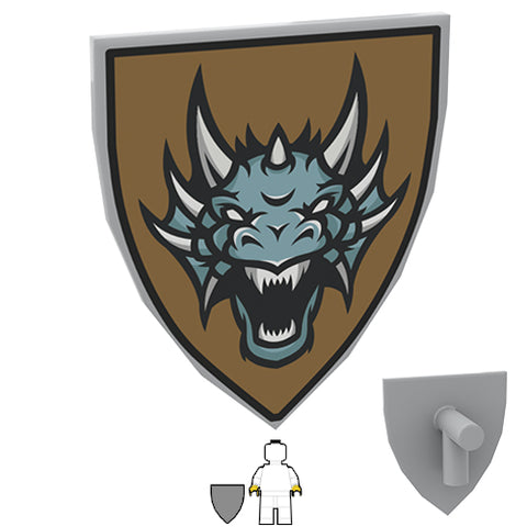 <small><sup>LC-136</small></sup><br>Dragon Shield - Grey<br>Light Grey Shield