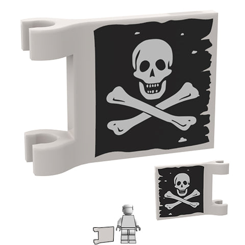 <small><sup>KG-158</small></sup><br>Jolly Roger Pirate Flag<br>2x2 Flag