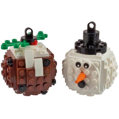 Lego Baubles - Snowman & Pudding