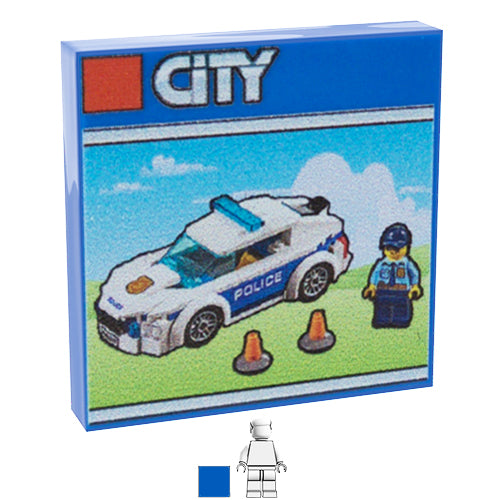 <small><sup>AA-003</small></sup><br>LEGO Box - Police Car<br>2x2 Tile