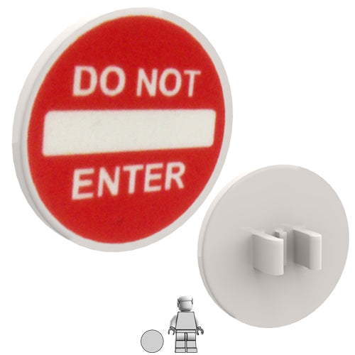 <small><sup>HF-058</small></sup><br>Road Sign - No Entry<br>2x2 Round plate with clip