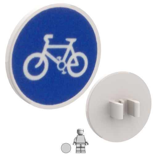 <small><sup>HF-060</small></sup><br>Road Sign - Cycle Path<br>2x2 Round plate with clip
