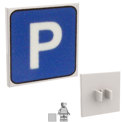 <small><sup>HF-062</small></sup><br>Road Sign - Parking<br>2x2 Square plate with clip