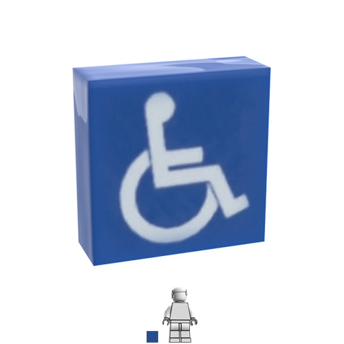 Disable Person Ramplego Sign Printed Lego Tiles - Disabled – One More Brick LTD