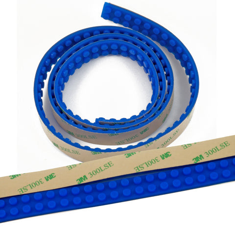Block Tape - Lego Compatible - 1m Strips - 3M sticky back flexible silicon tape.